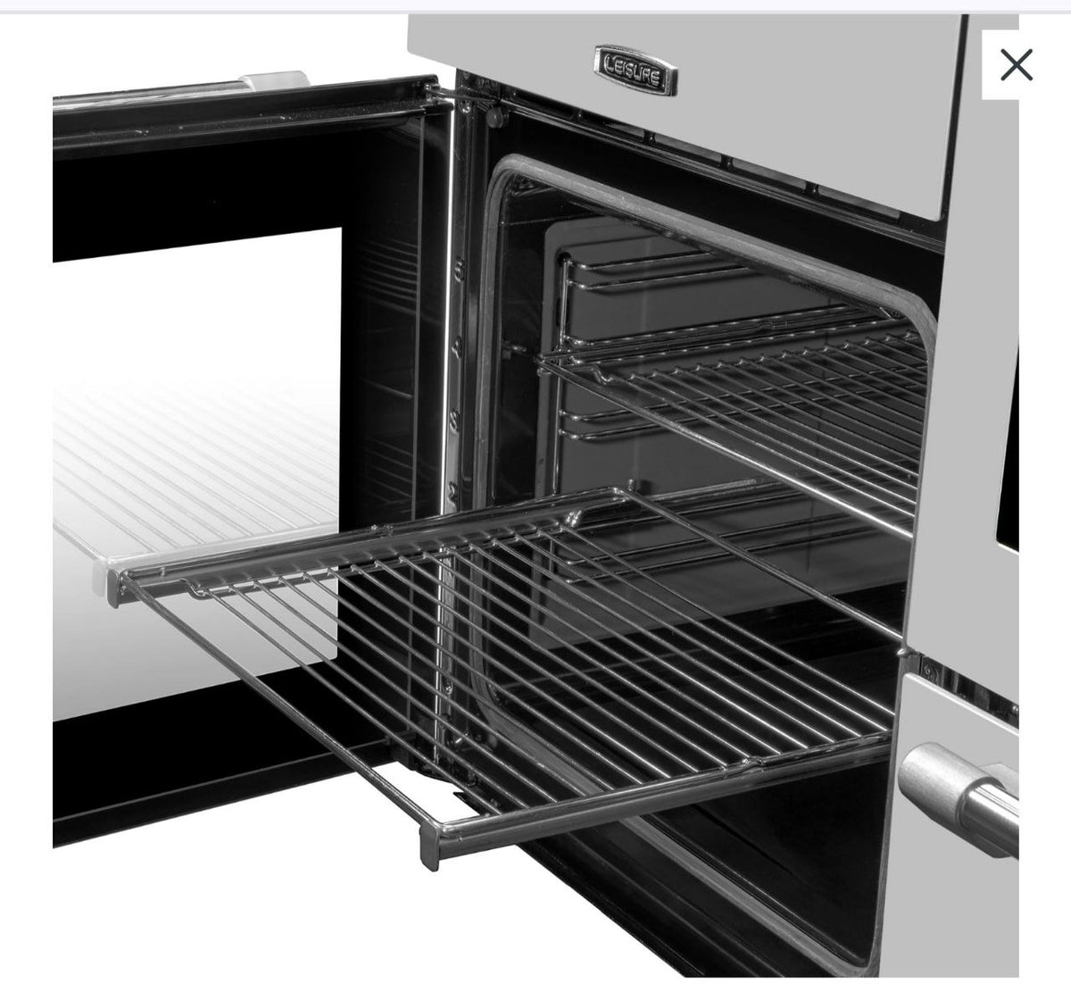 Leisure CK100C210K Freestanding Electric Range cooker with Electric Hob - Stainless steel effect