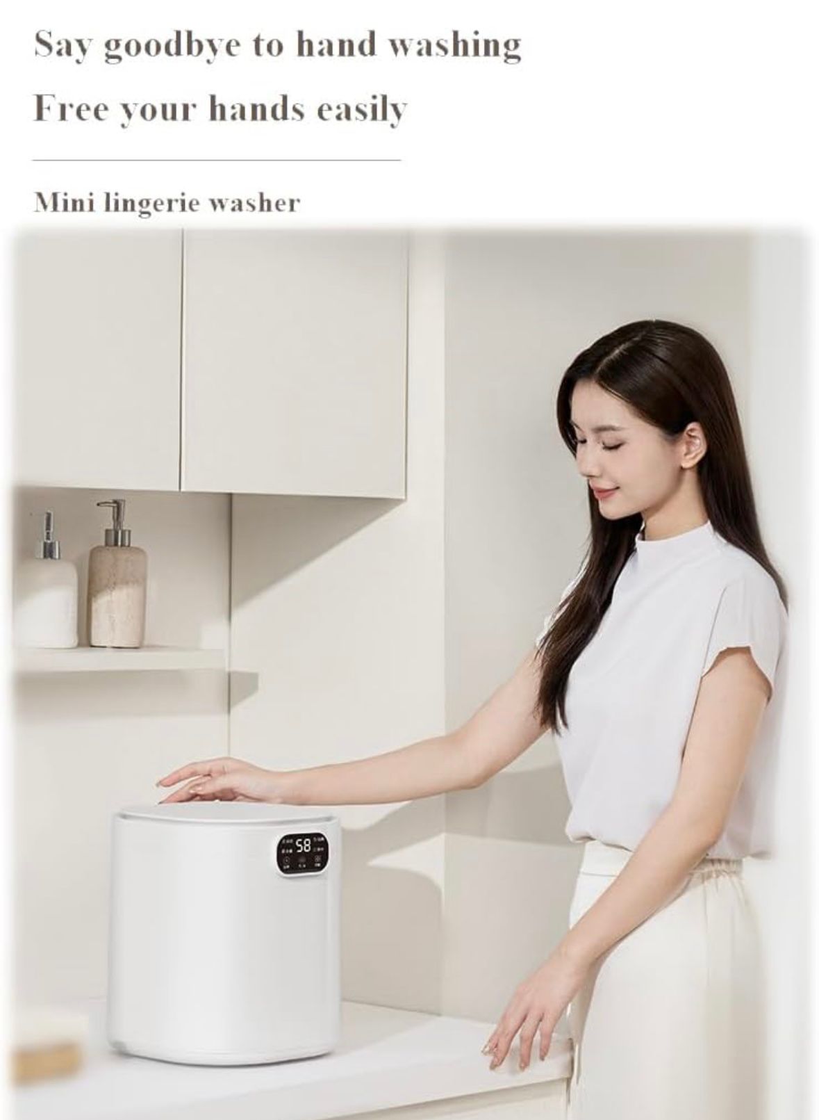 Mini Washing Machine Full-Automatic Cleaning for Underwear & Socks Easy to Carry