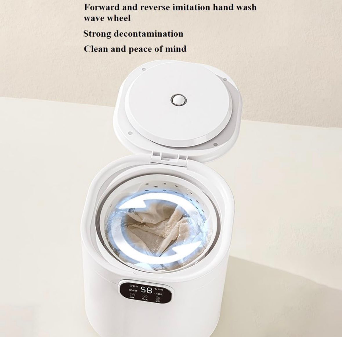 Mini Washing Machine Full-Automatic Cleaning for Underwear & Socks Easy to Carry