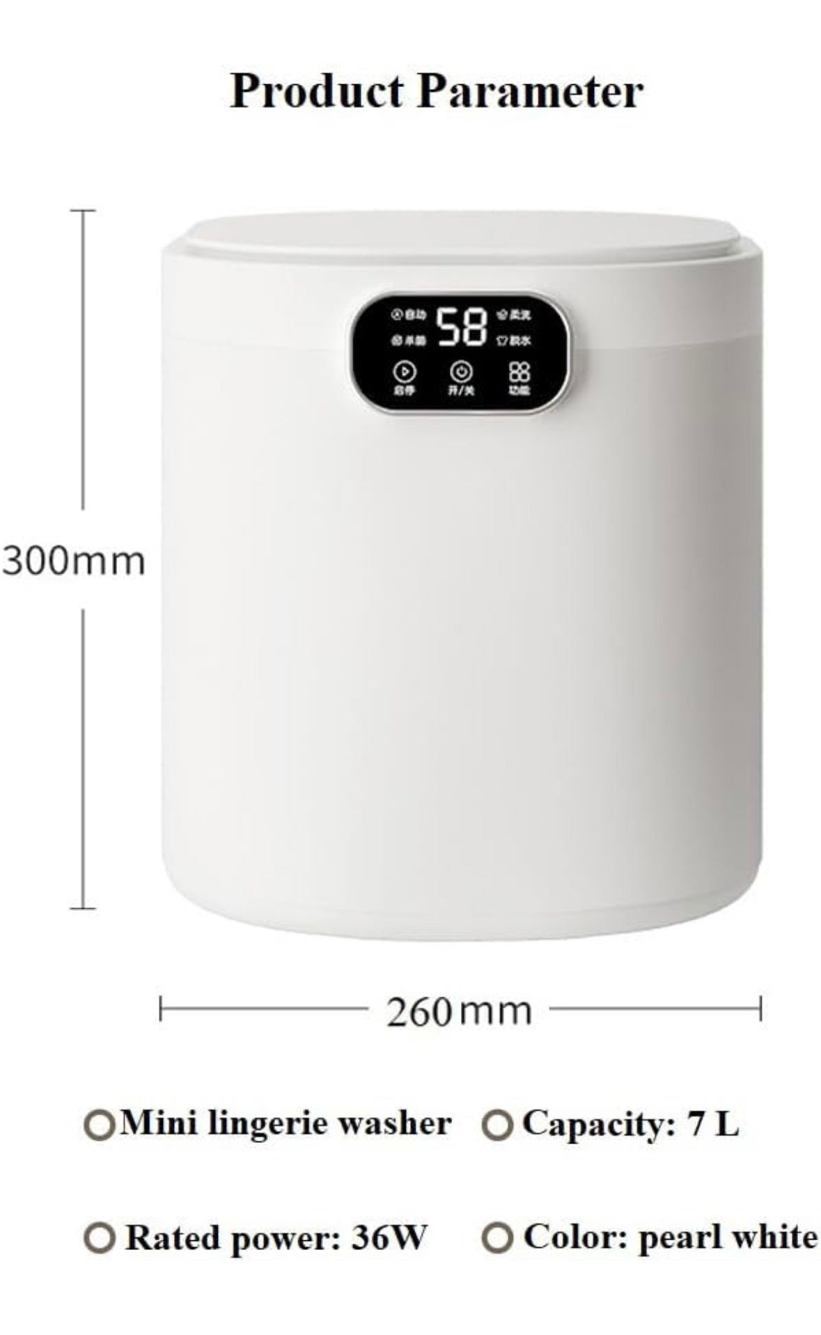 Mini Washing Machine Full-Automatic Cleaning for Underwear & Socks Easy to Carry