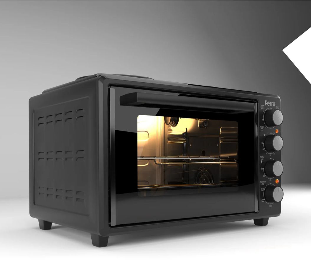 FERRE 3550X-HP-BLACK 35L TURBO MINI OVEN WITH 2 PLATE