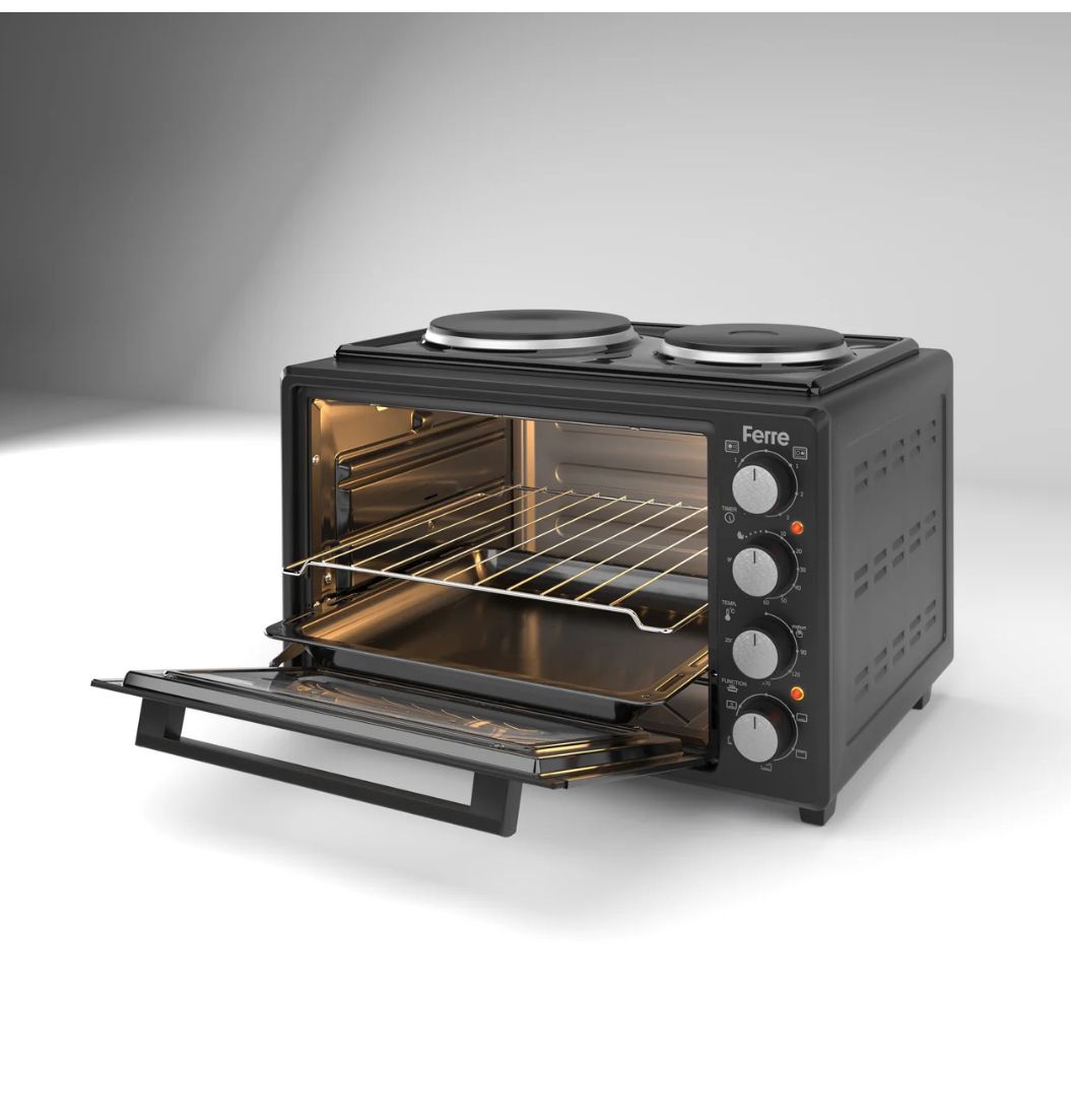 FERRE 3550X-HP-BLACK 35L TURBO MINI OVEN WITH 2 PLATE