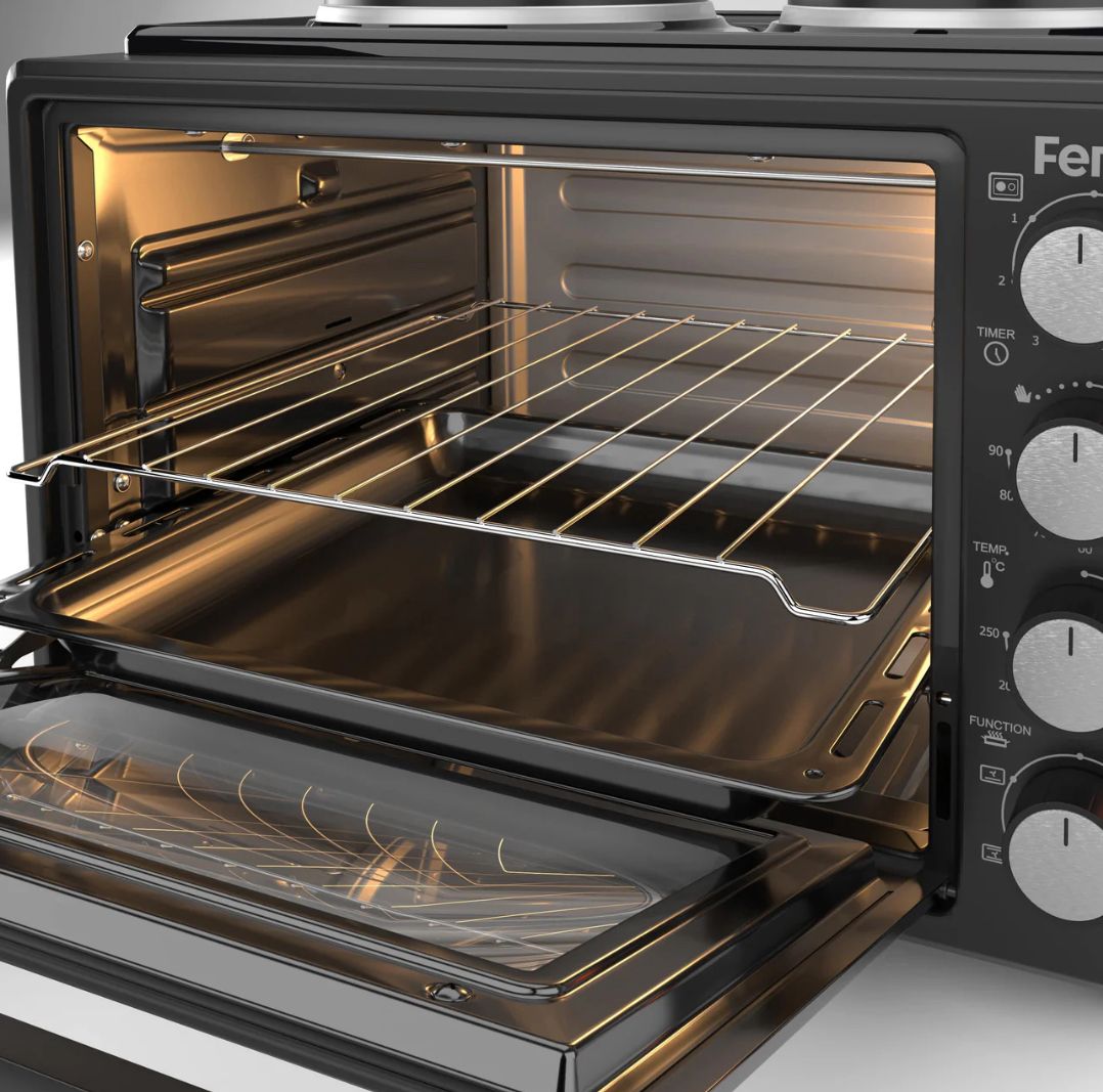 FERRE 3550X-HP-BLACK 35L TURBO MINI OVEN WITH 2 PLATE