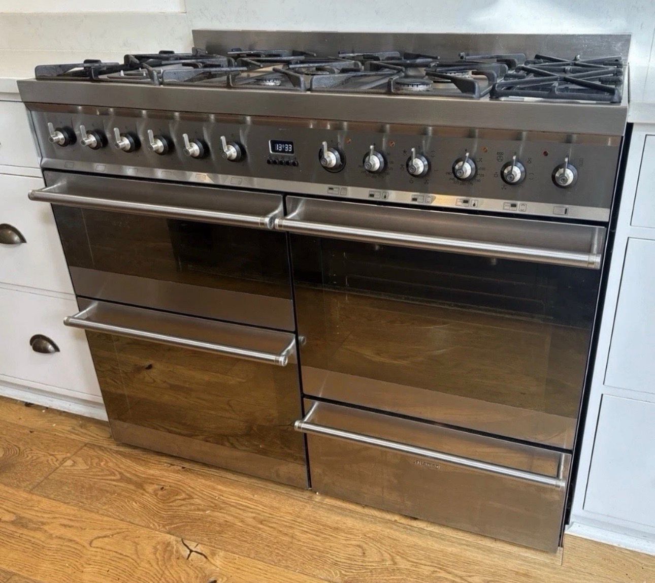 Smeg SY4110-8 Symphony 110cm Dual Fuel Range Cooker Stainless Steel