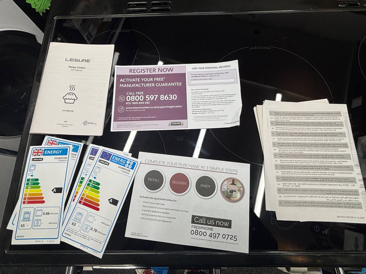 LEISURE Cookmaster CK100D210K Electric Induction Range Cooker - Black