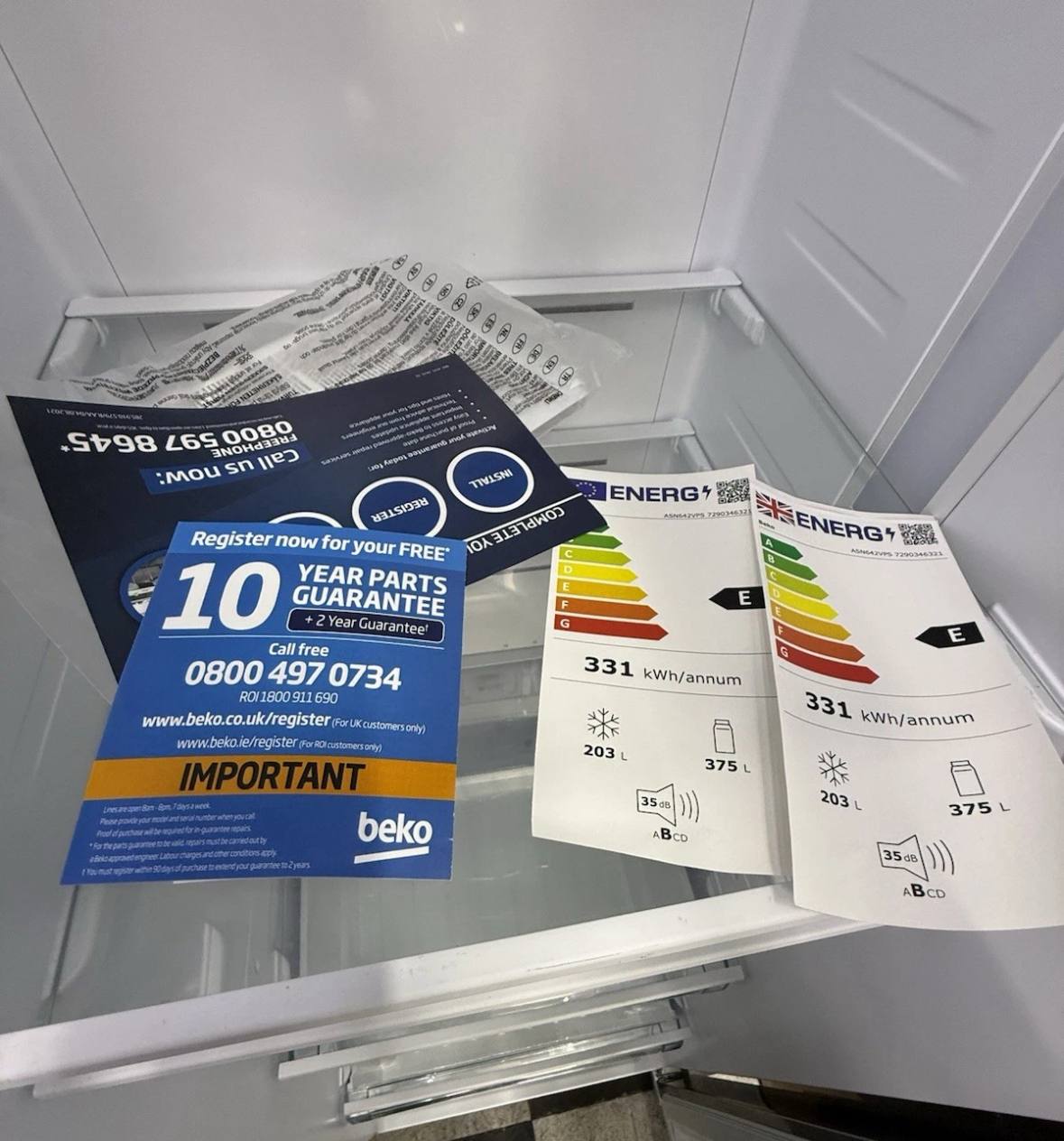 BEKO Pro ASN642VPS American-Style Fridge Freezer - Stainless Steel
