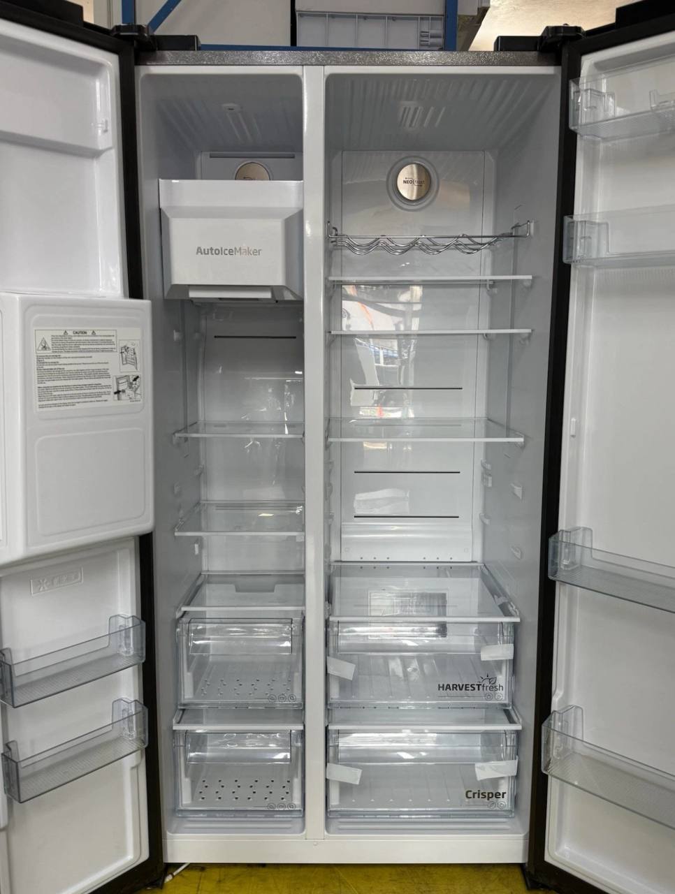 BEKO Pro ASP342VPZ American-Style Fridge Freezer - Black Steel