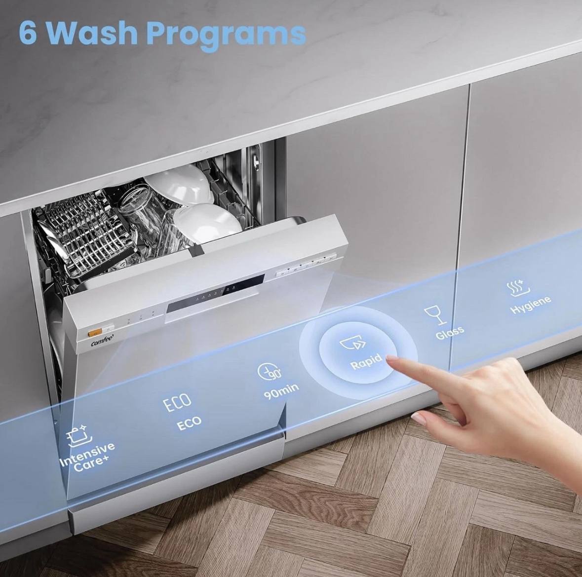 comfee freestanding dishwasher cdwef1034bw