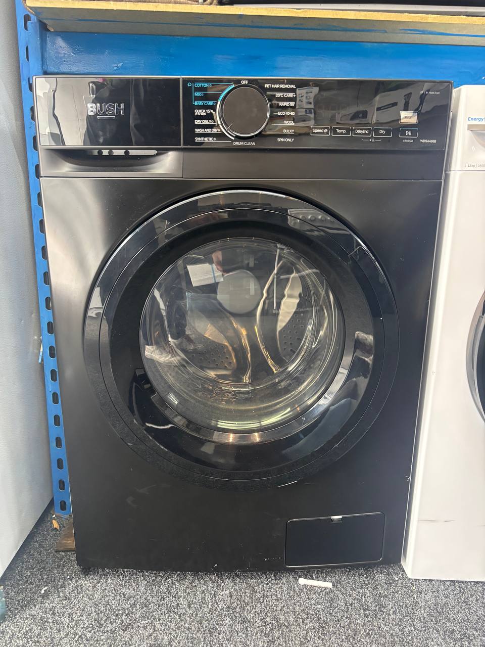 Bush WDSAA86B 8kg/6kg 1400 Spin Washer Dryer(ONLY TESTED) – Black
