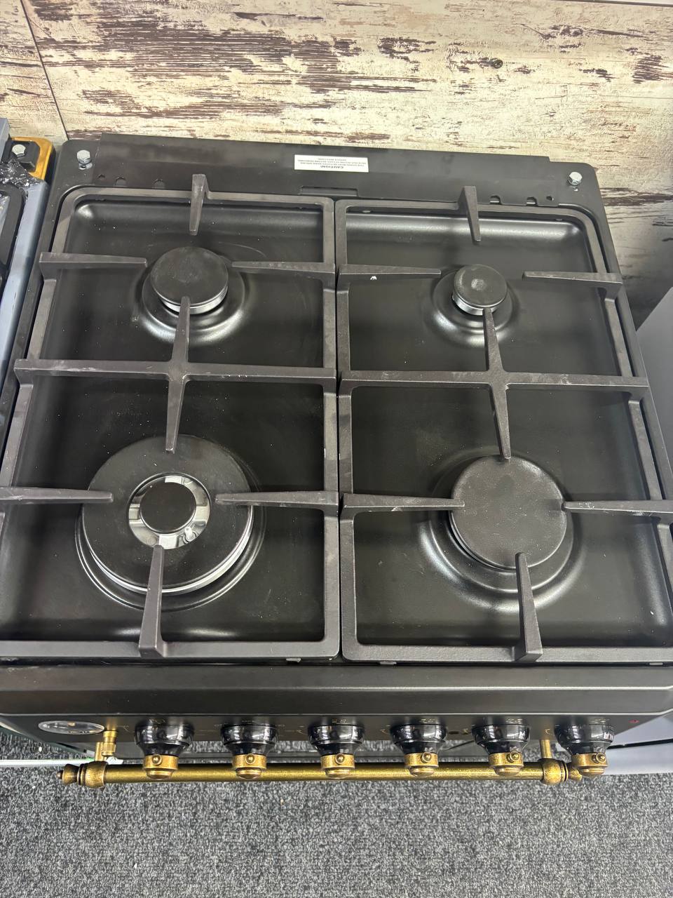 60cm Freestanding Dual Fuel Cooker(NO BOX) – Matte Black Retro Edition