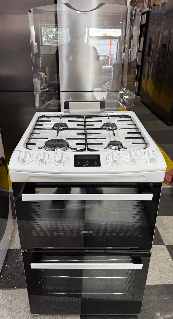 Zanussi ZCG43250WA Gas Cooker 55CM with Double Oven White