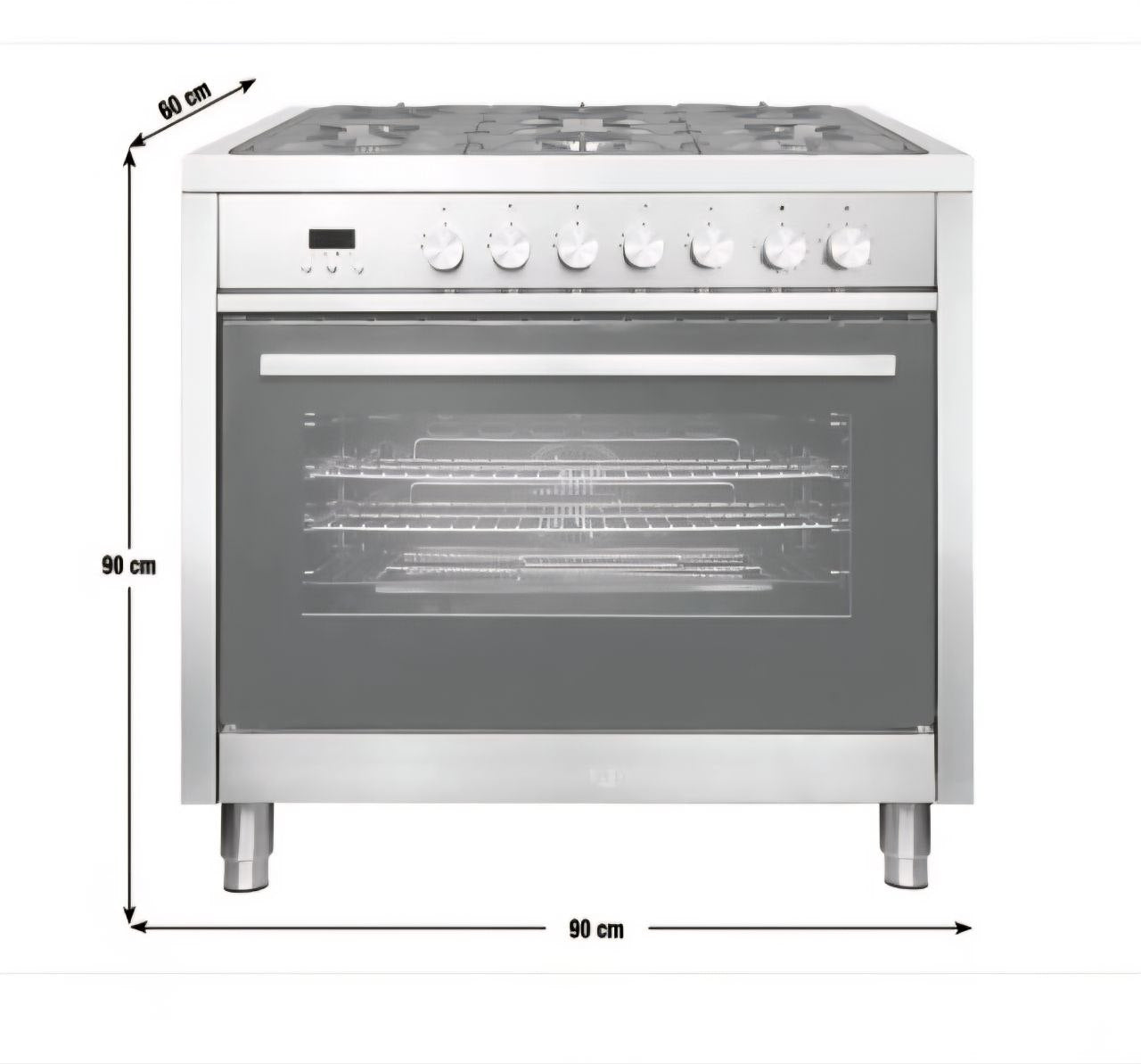 Bush 90cm Dual Fuel Range Cooker - Stainless Steel