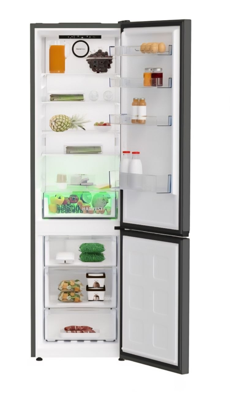 Beko CNG5603VG Frost Free Fridge Freezer, 70/30, Grey, D Rated