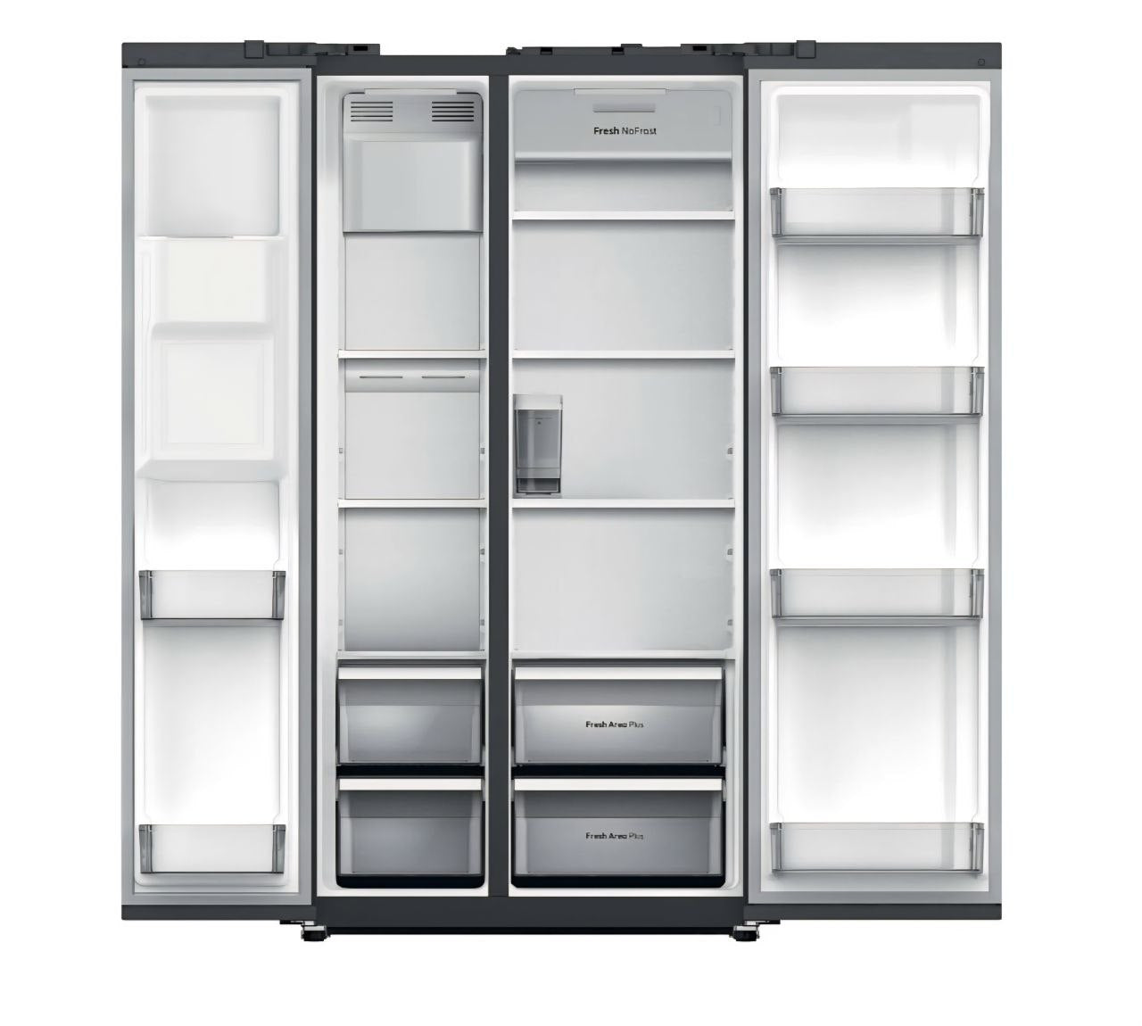 Hoover H-FRIDGE 700 MAXI HOSS3T918EIXK Non-Plumbed Total No Frost American Fridge Freezer - Inox - E Rated