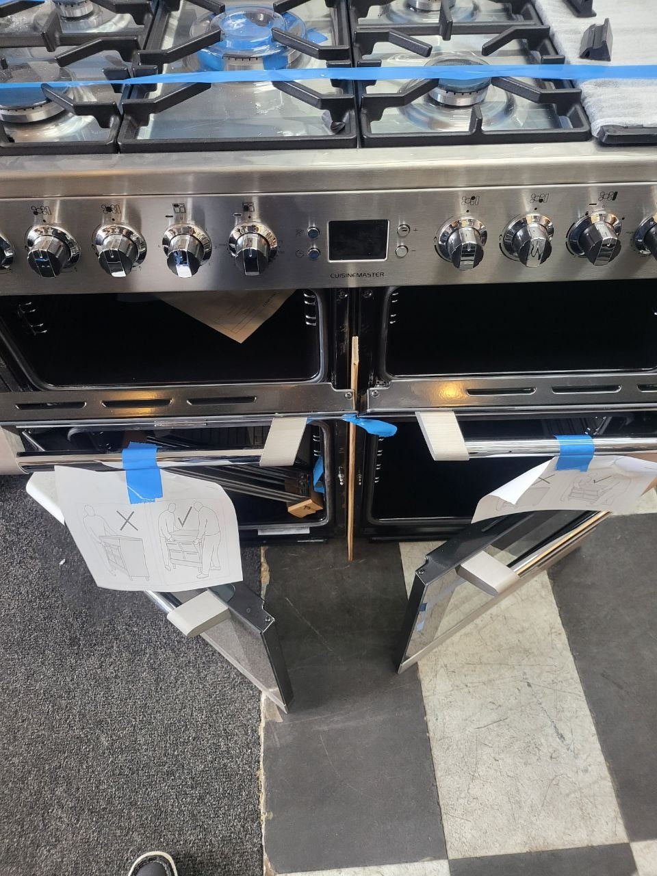 Leisure Cuisinemaster CS100F520X 100cm wide Dual Fuel Range Cooker with Gas Hob - Stainless Steel - A/A/A Rated