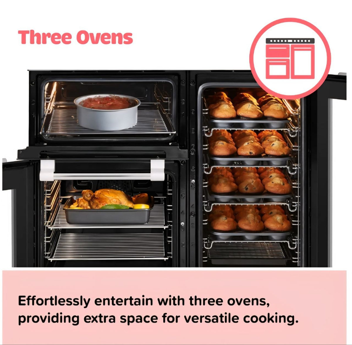 Leisure Cuisinemaster CS90C530K 90cm wide Electric Range Cooker with Ceramic Hob - Black - A/A/A Rated
