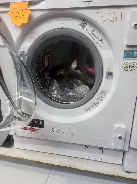 AEG Integrated washing/dryer machine 8/4 kg £499