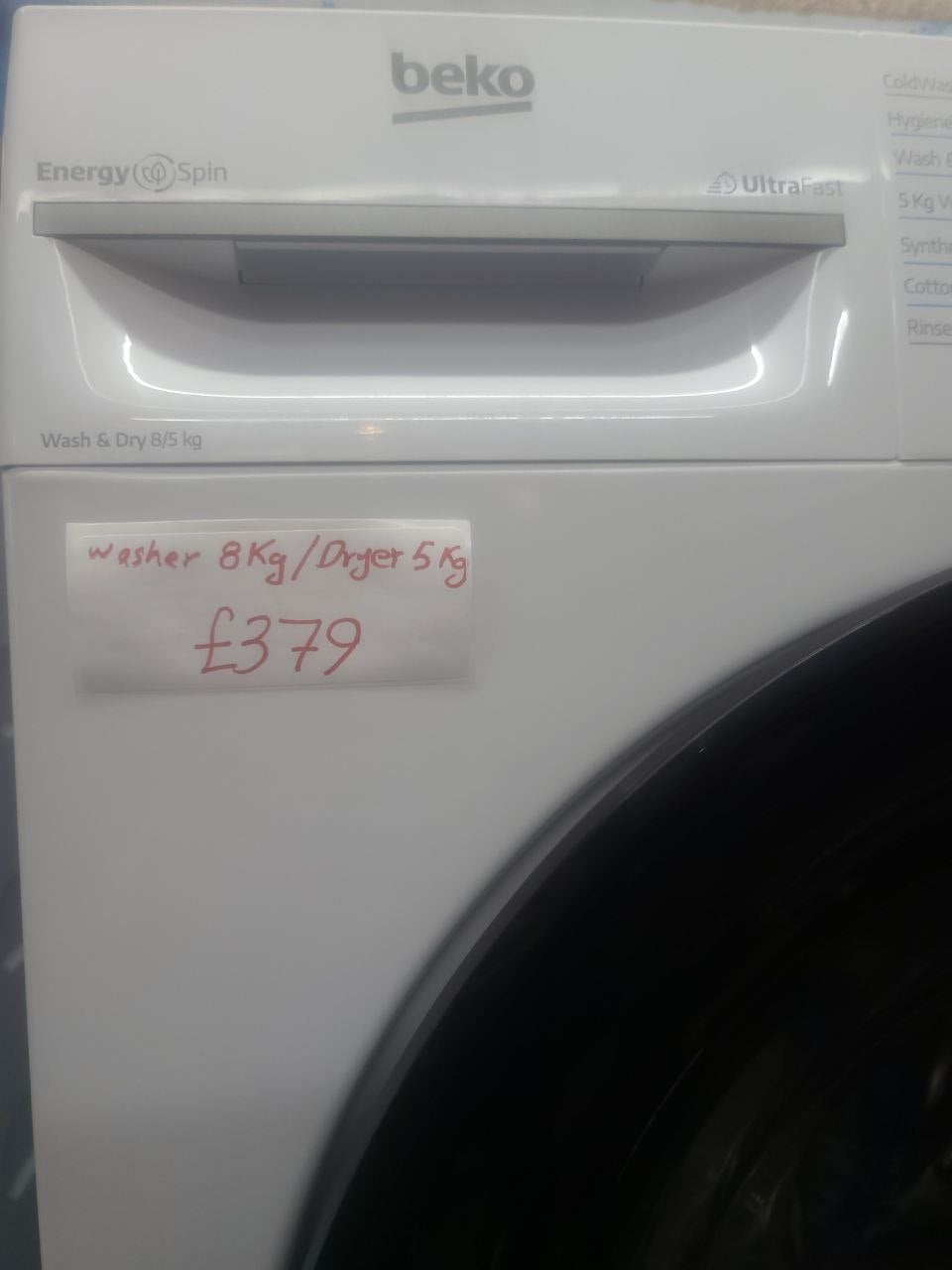 Beko washing/Drying machine £339 8kg washing 5kg drying