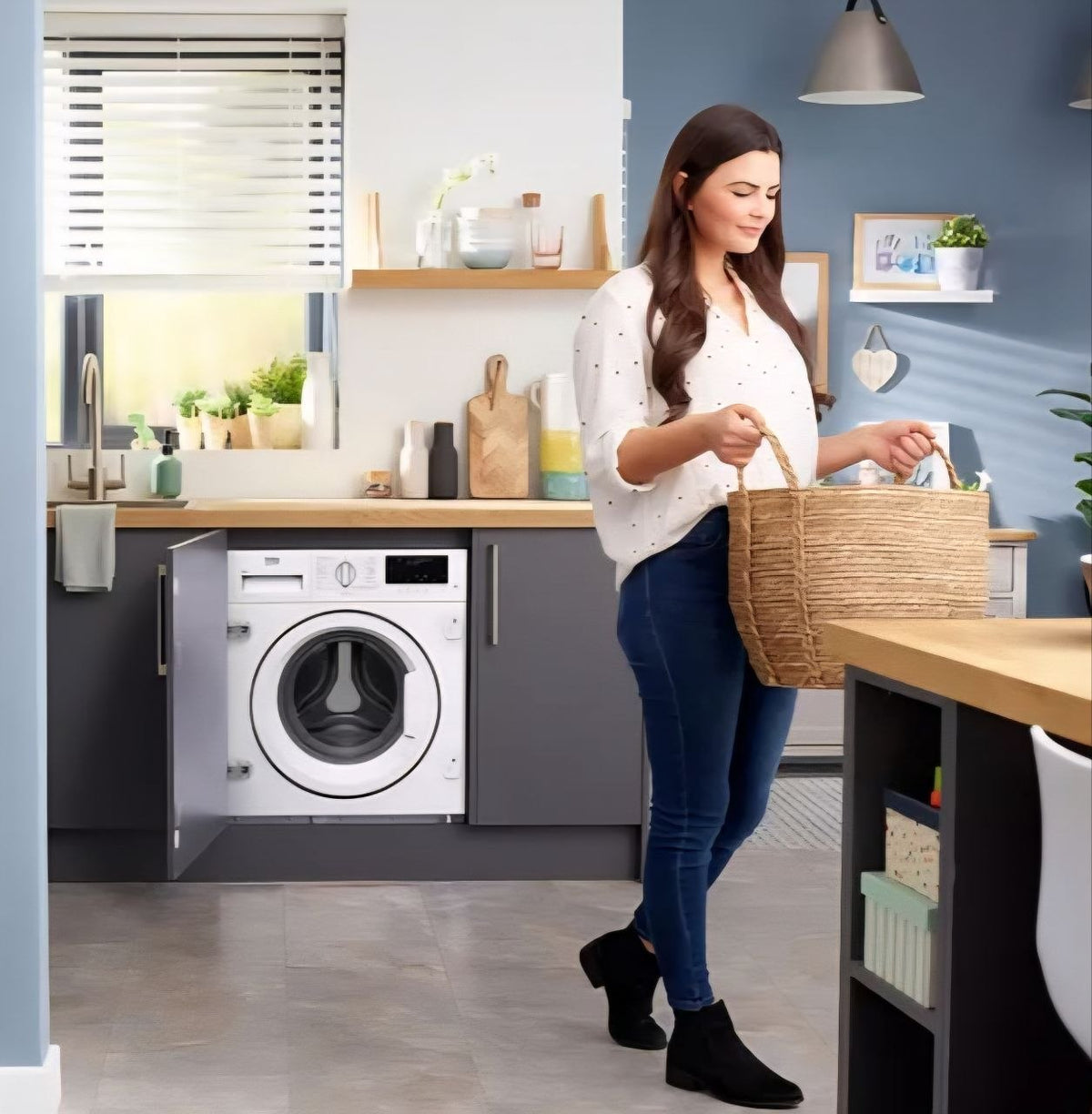 BEKO Pro WTIK94121F Integrated WiFi-enabled 9 kg 1400 Spin Washing Machine - White