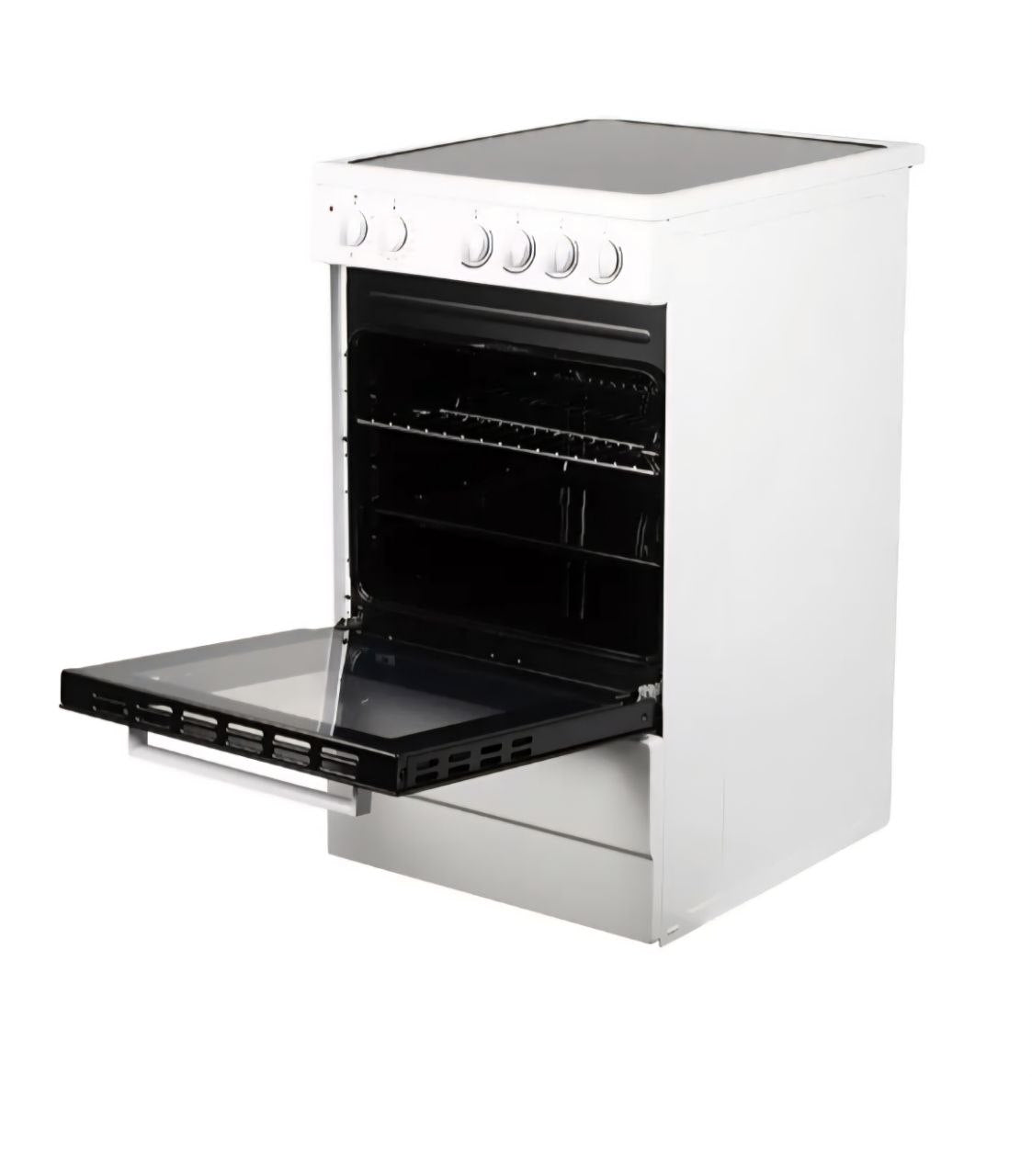 White 50cm Single Cavity Electric Cooker with Ceramic Hobs