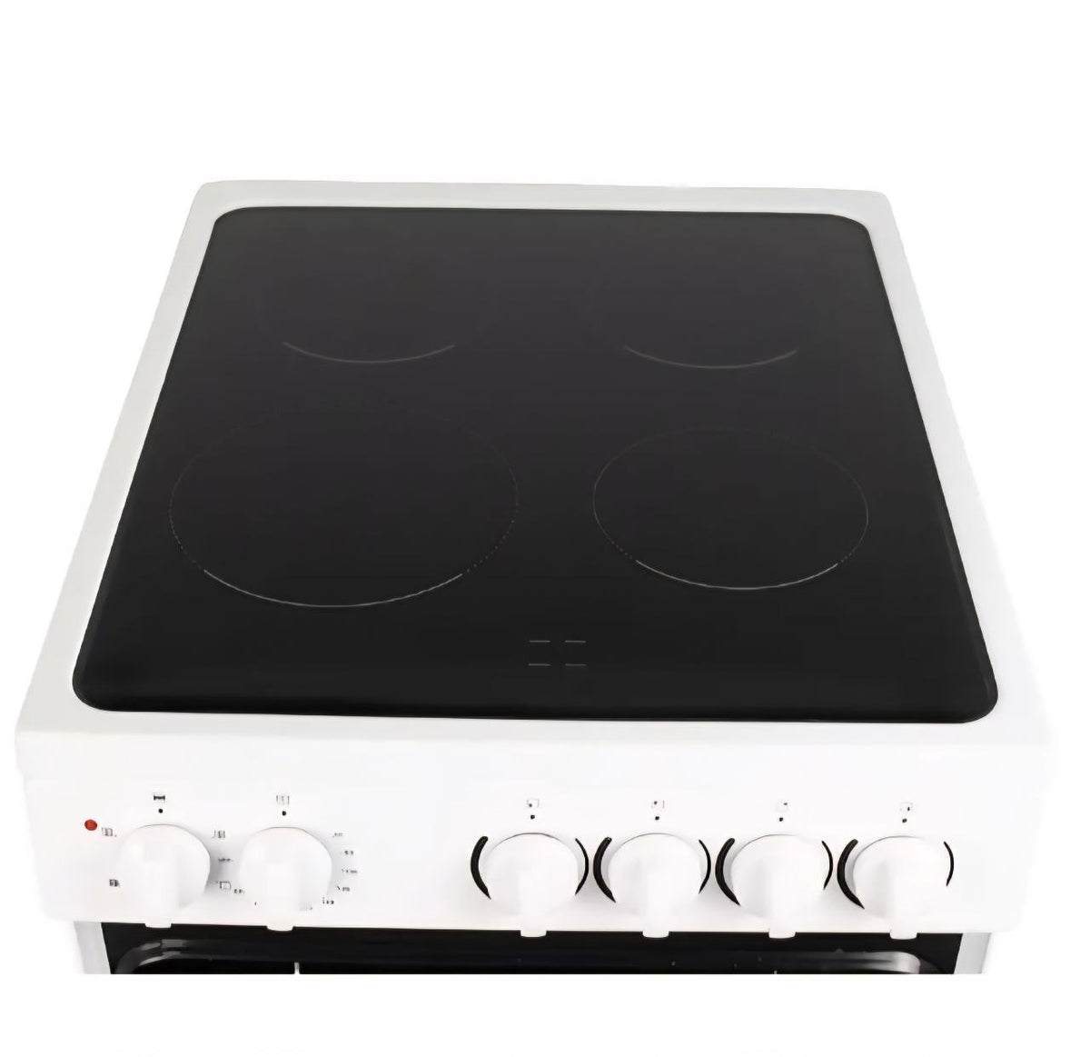 White 50cm Single Cavity Electric Cooker with Ceramic Hobs
