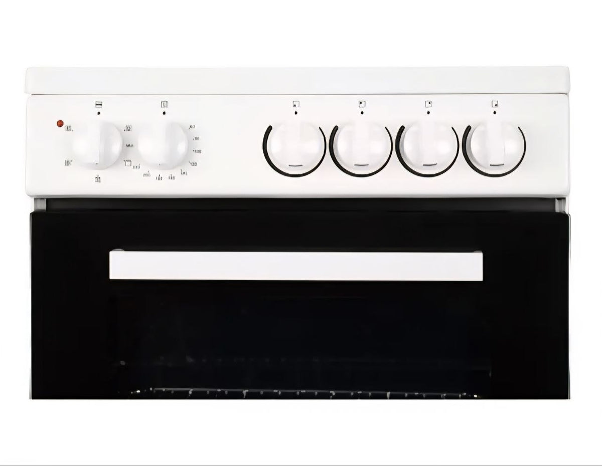 White 50cm Single Cavity Electric Cooker with Ceramic Hobs