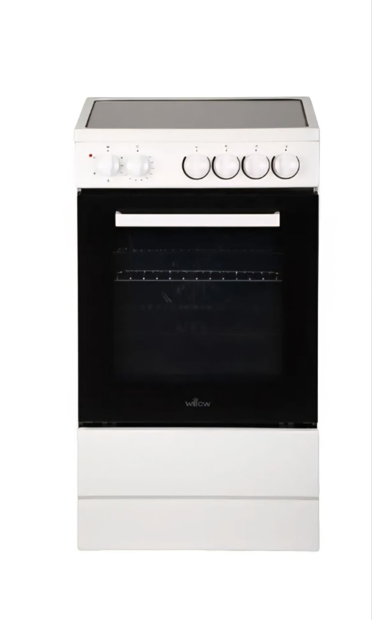 White 50cm Single Cavity Electric Cooker with Ceramic Hobs