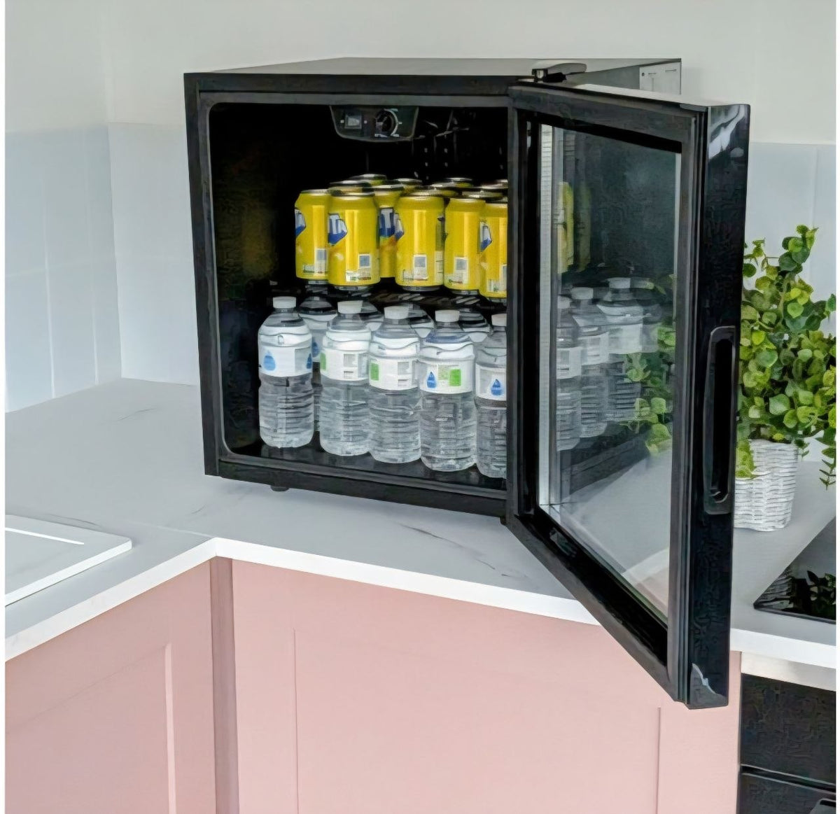 Mini Drinks Fridge, Table Top 46L/ Black colour With Glass Door SIA DC3B