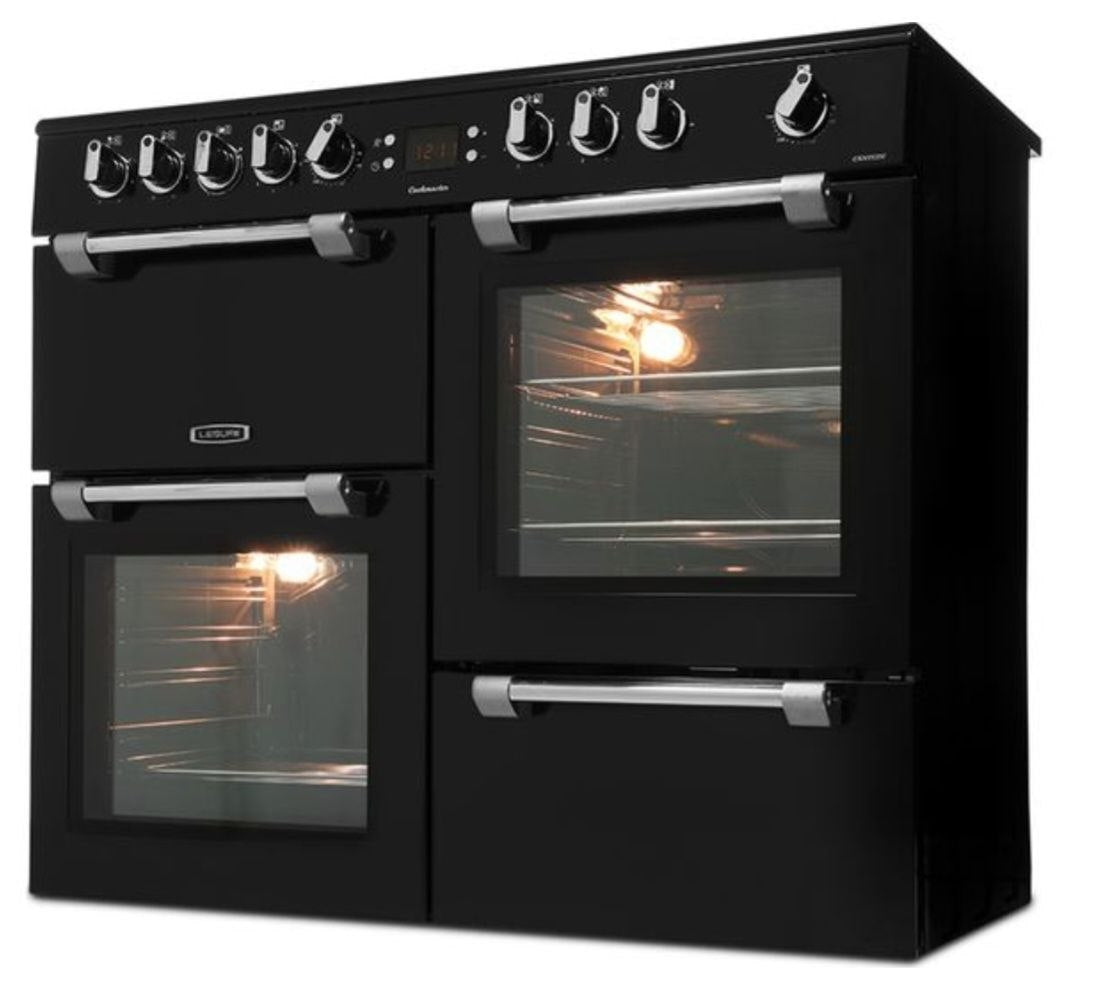 Leisure Cookmaster CK100C210K 100cm wide Electric Range Cooker with Ceramic Hob - Black - A/A Rated
