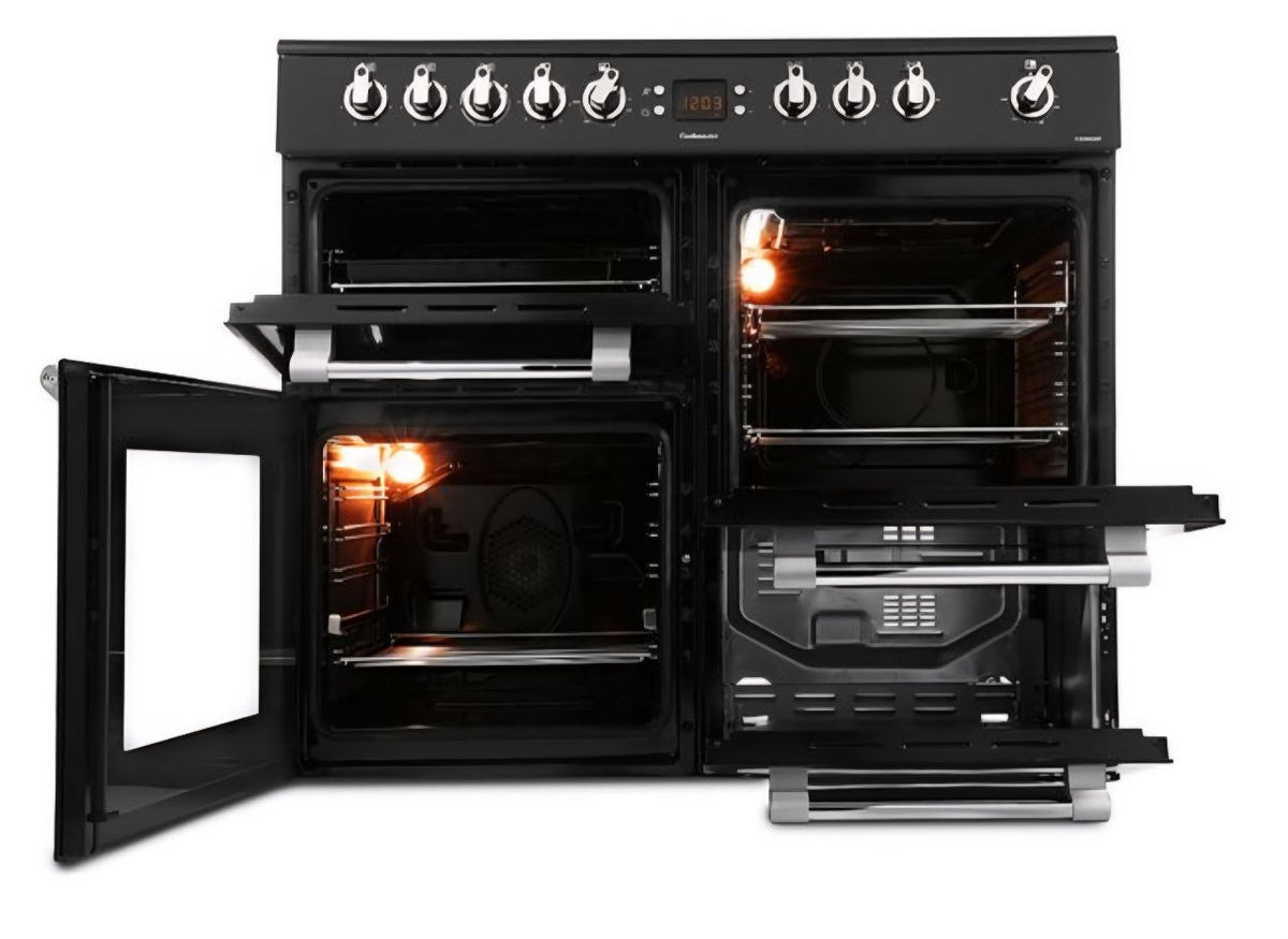 Leisure Cookmaster CK100C210K 100cm wide Electric Range Cooker with Ceramic Hob - Black - A/A Rated