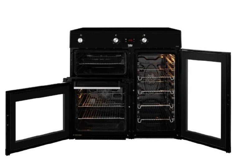 Beko KDVI90K 90cm wide Electric Range Cooker with Induction Hob - Black - A/A Rated