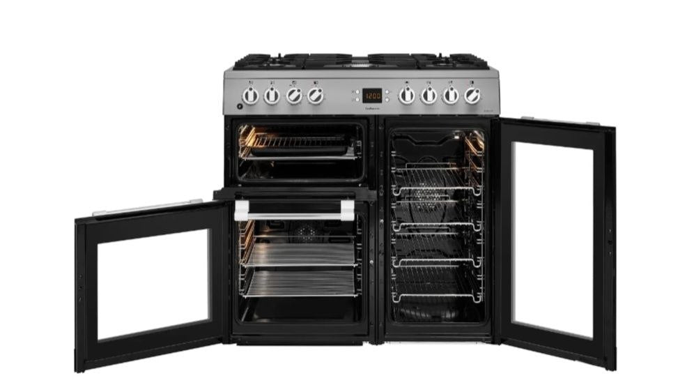 Leisure Cookmaster CK90F530X 90cm wide Dual Fuel Range Cooker with Gas Hob - Stainless Steel - A/A/A Rated