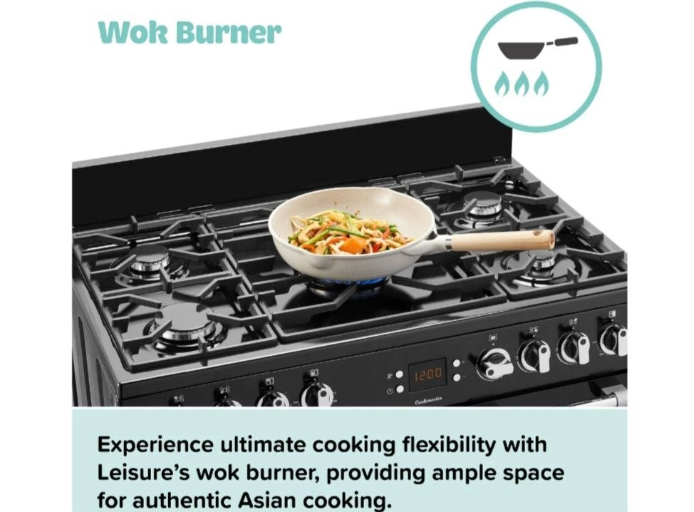 Leisure Cookmaster CK90F530X 90cm wide Dual Fuel Range Cooker with Gas Hob - Stainless Steel - A/A/A Rated