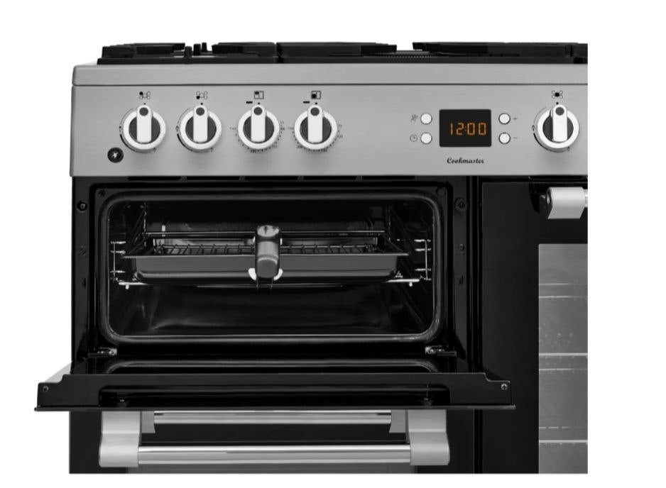 Leisure Cookmaster CK90F530X 90cm wide Dual Fuel Range Cooker with Gas Hob - Stainless Steel - A/A/A Rated