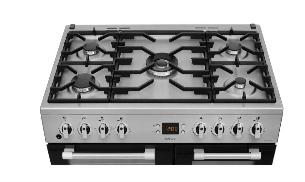 Leisure Cookmaster CK90F530X 90cm wide Dual Fuel Range Cooker with Gas Hob - Stainless Steel - A/A/A Rated