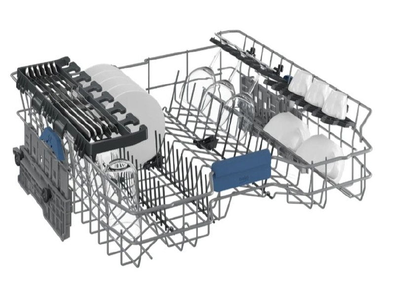 Beko BDIN38442 Fully Integrated Full Size Dishwasher - Black Control Panel with Fixed Door Hinge Kit - C Rated