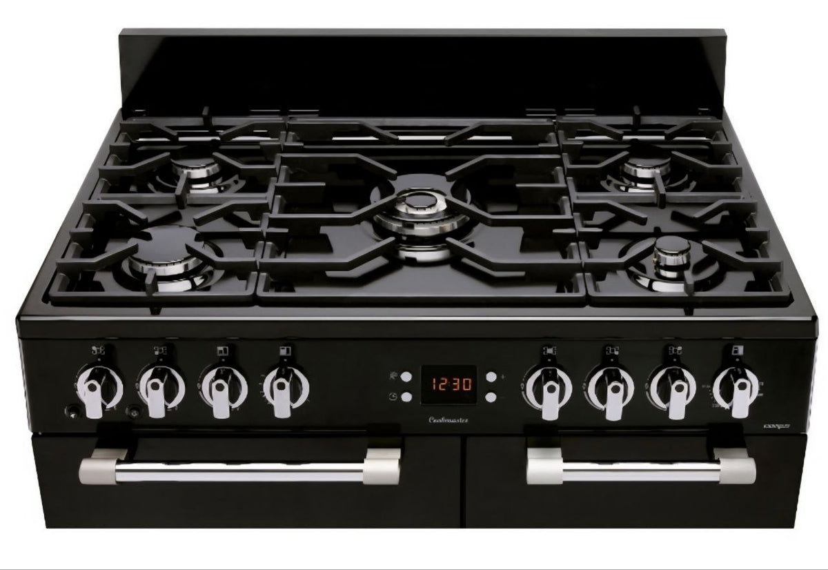 Leisure CK90G232K Cookmaster 90cm Gas Range Cooker, Black, A+ Rated