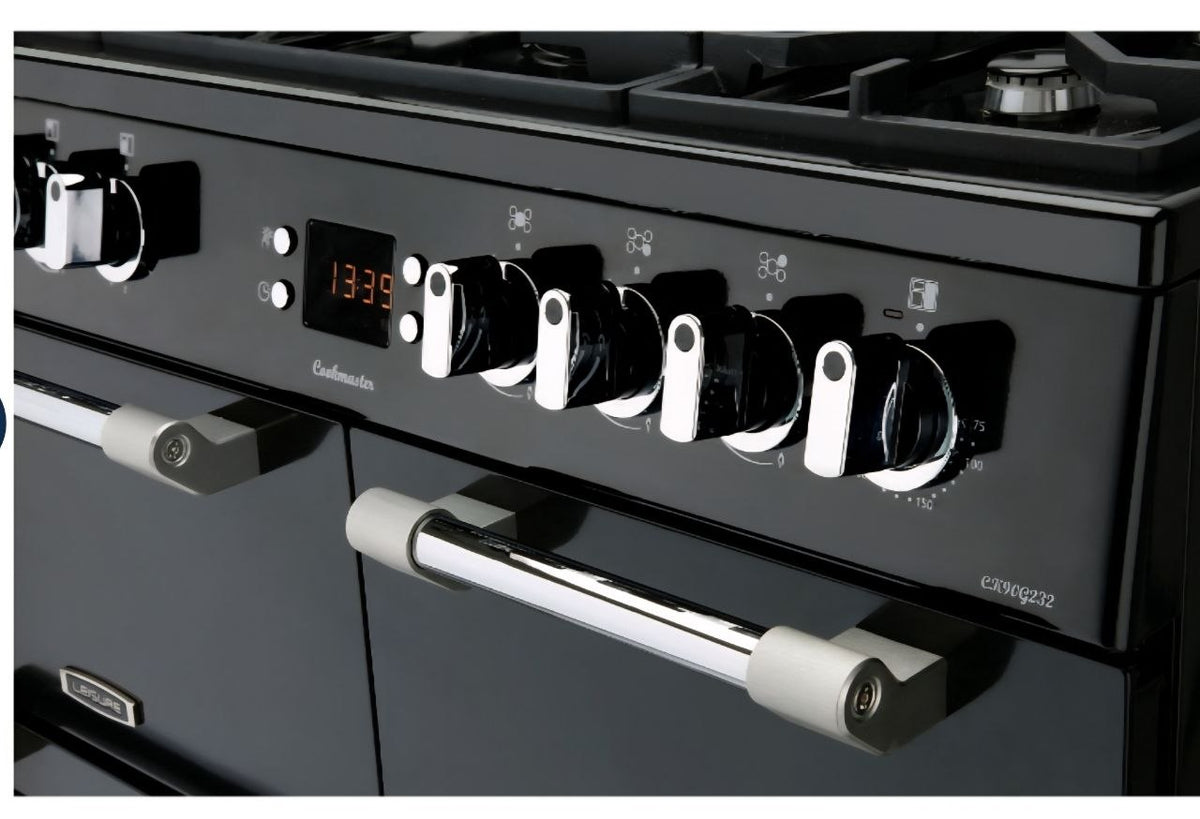 Leisure CK90G232K Cookmaster 90cm Gas Range Cooker, Black, A+ Rated