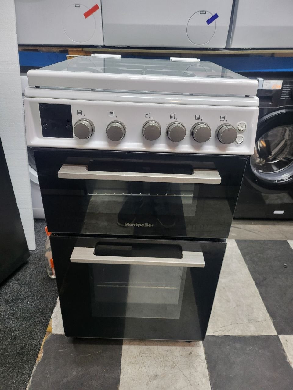 Montpellier gas cooker 50cm wide Catalytic Liners Glass Lid Double Oven