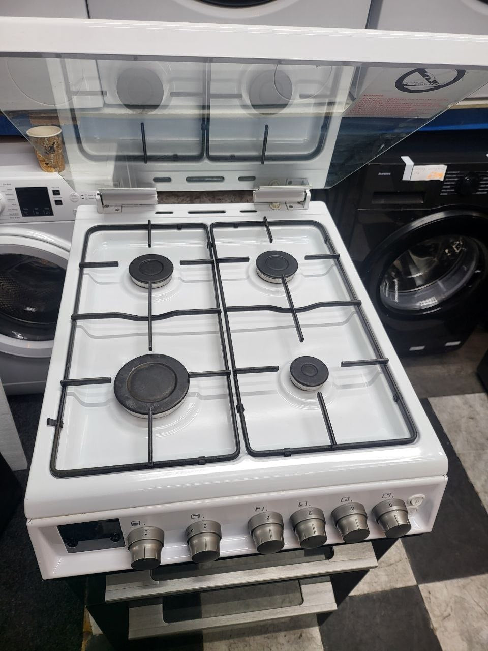 Montpellier gas cooker 50cm wide Catalytic Liners Glass Lid Double Oven
