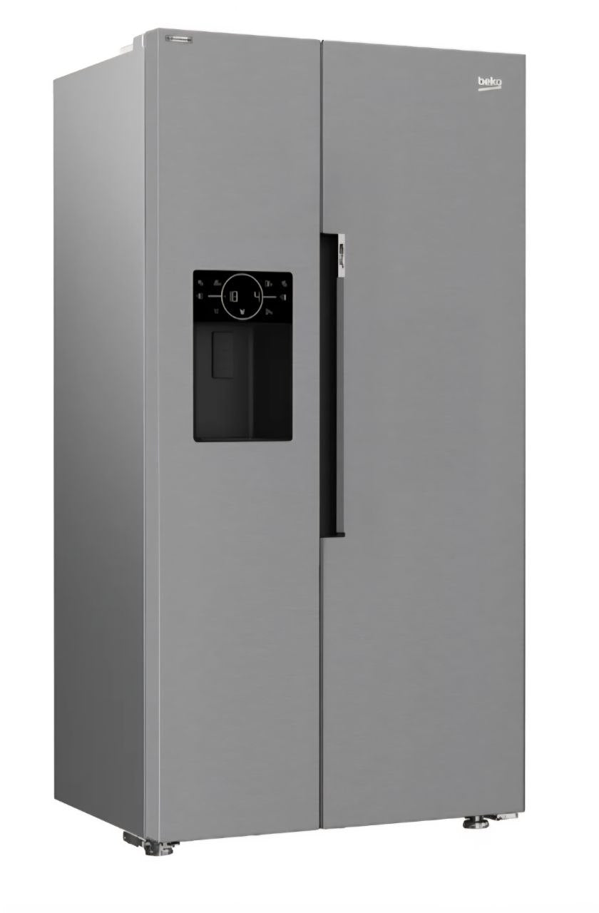 Beko HarvestFresh™ ASP342VPS Plumbed Frost Free American Fridge Freezer - Stainless Steel Effect - E Rated