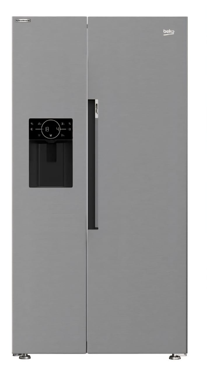 Beko HarvestFresh™ ASP342VPS Plumbed Frost Free American Fridge Freezer - Stainless Steel Effect - E Rated