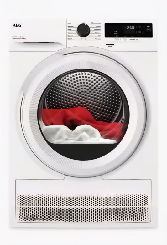 AEG Dryer TXH508A4R Freestanding Heat Pump Tumble Dryer, 8kg Load, White