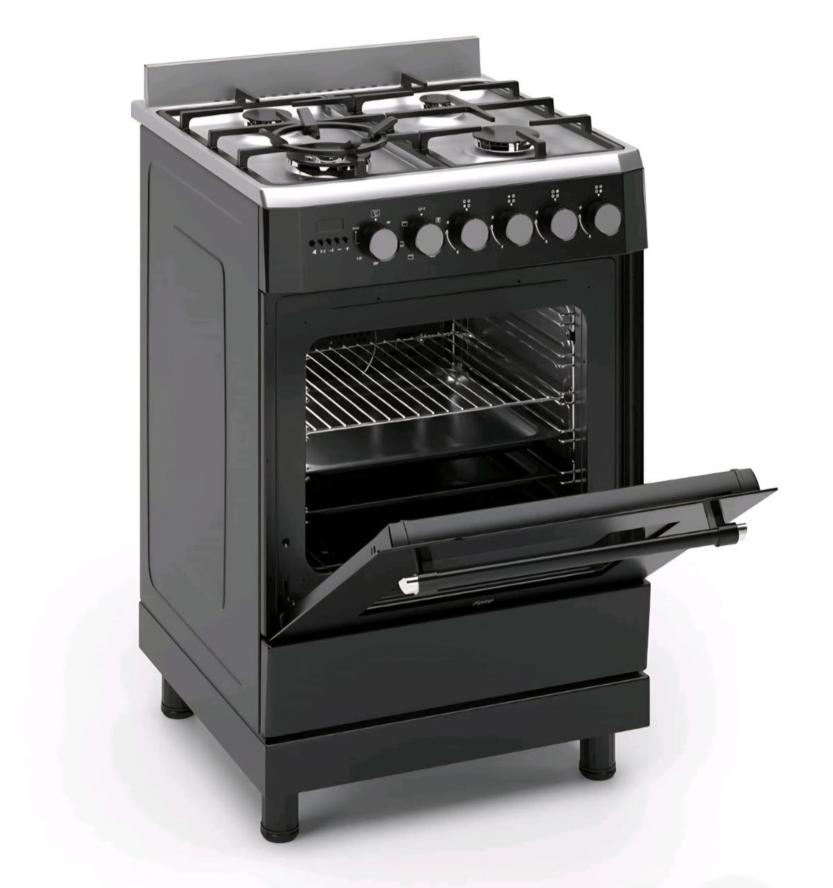 Ferre F6IP40E6 IBL W 60cm Freestanding Dual Fuel Cooker With Wok Burner Digital