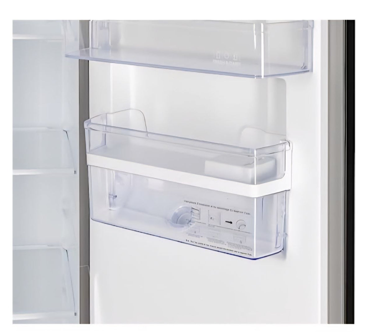 SIA Freestanding 2 Door American Fridge Freezer 627L with Ice  Water Dispenser - Silver