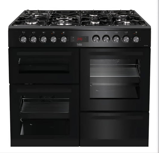 Beko 100cm Dual Fuel Range Cooker - Black