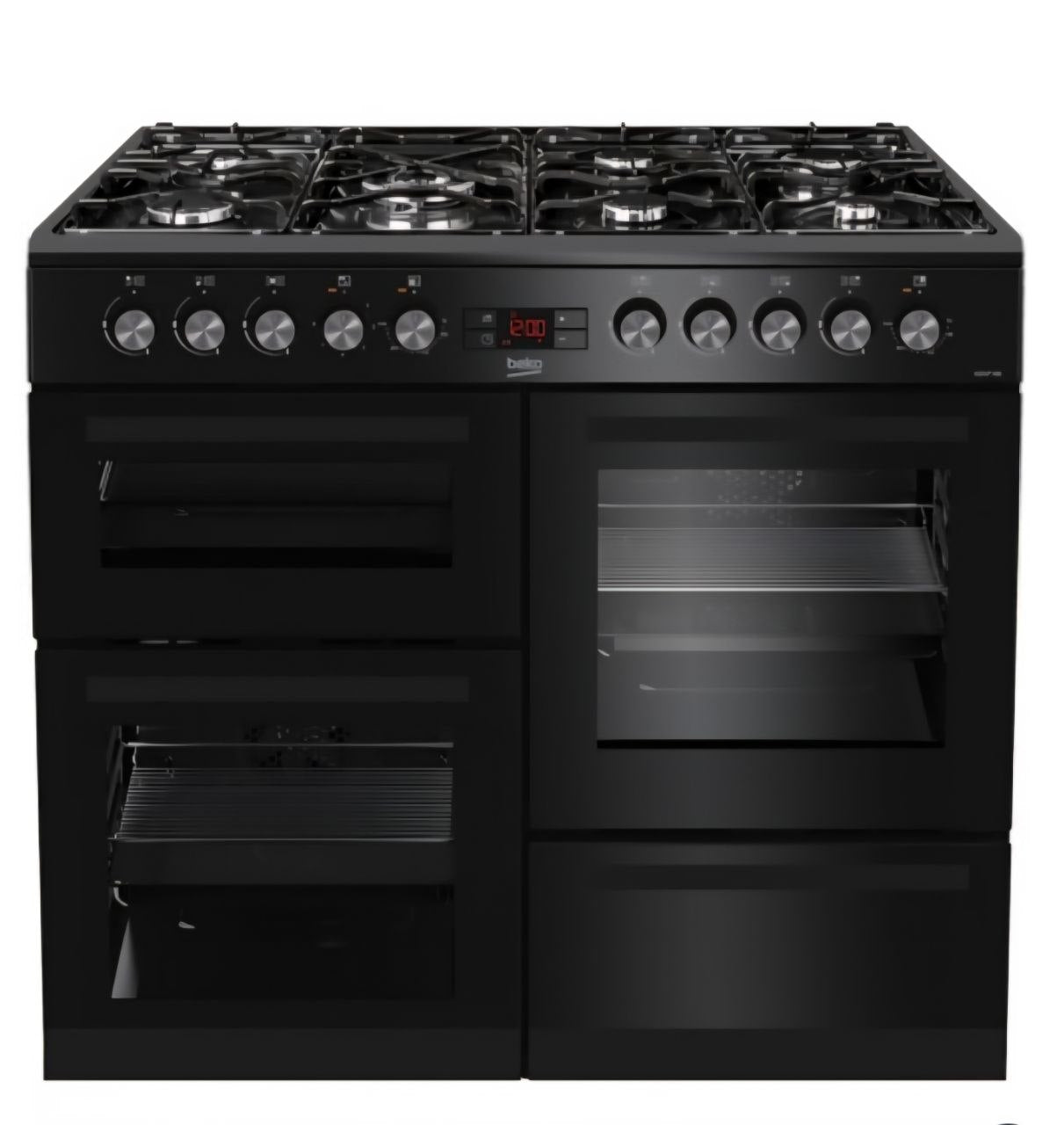 Beko 100cm Dual Fuel Range Cooker - Black