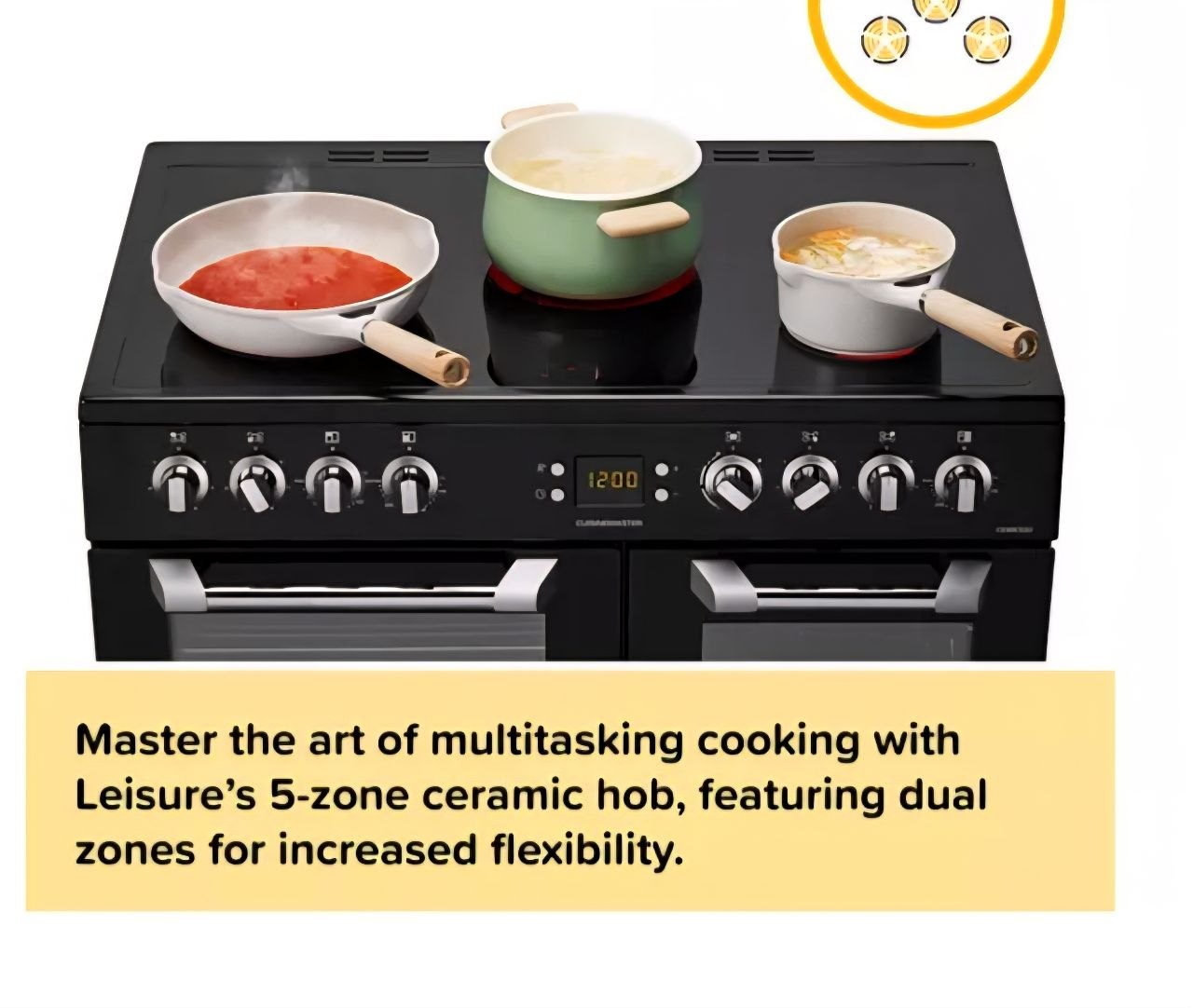 LEISURE Cookmaster CK90C230K Electric Ceramic Range Cooker - Black