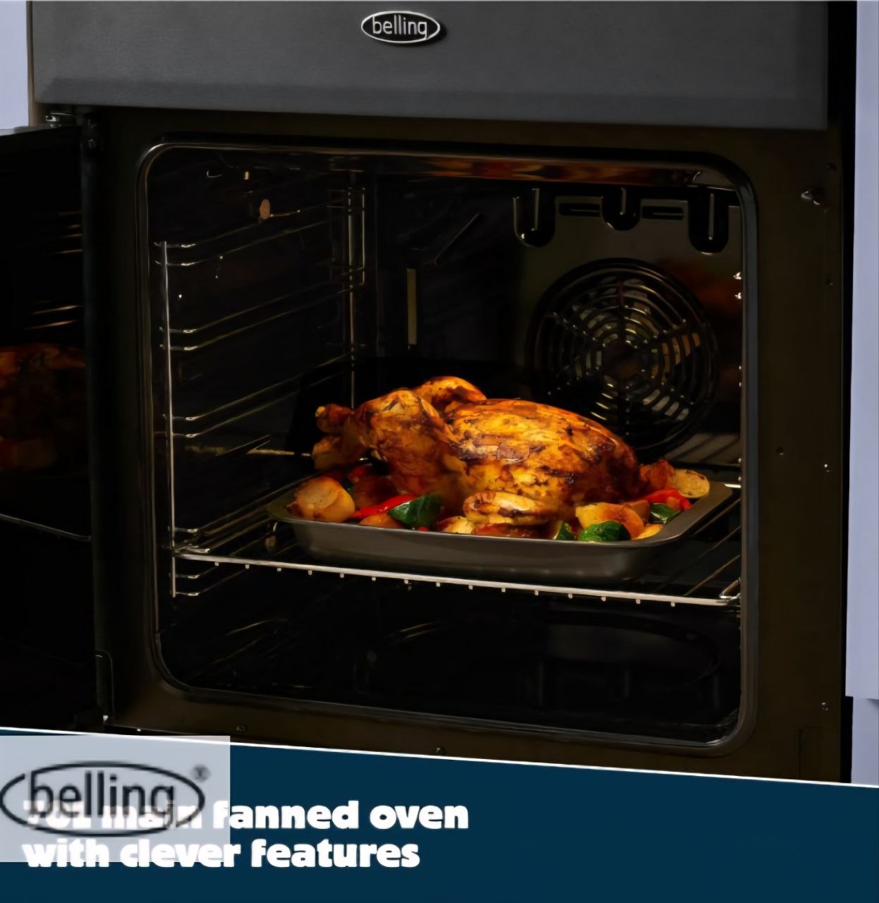 Belling 444411810 Farmhouse 60E 60cm Electric Mini Range Cooker - Black