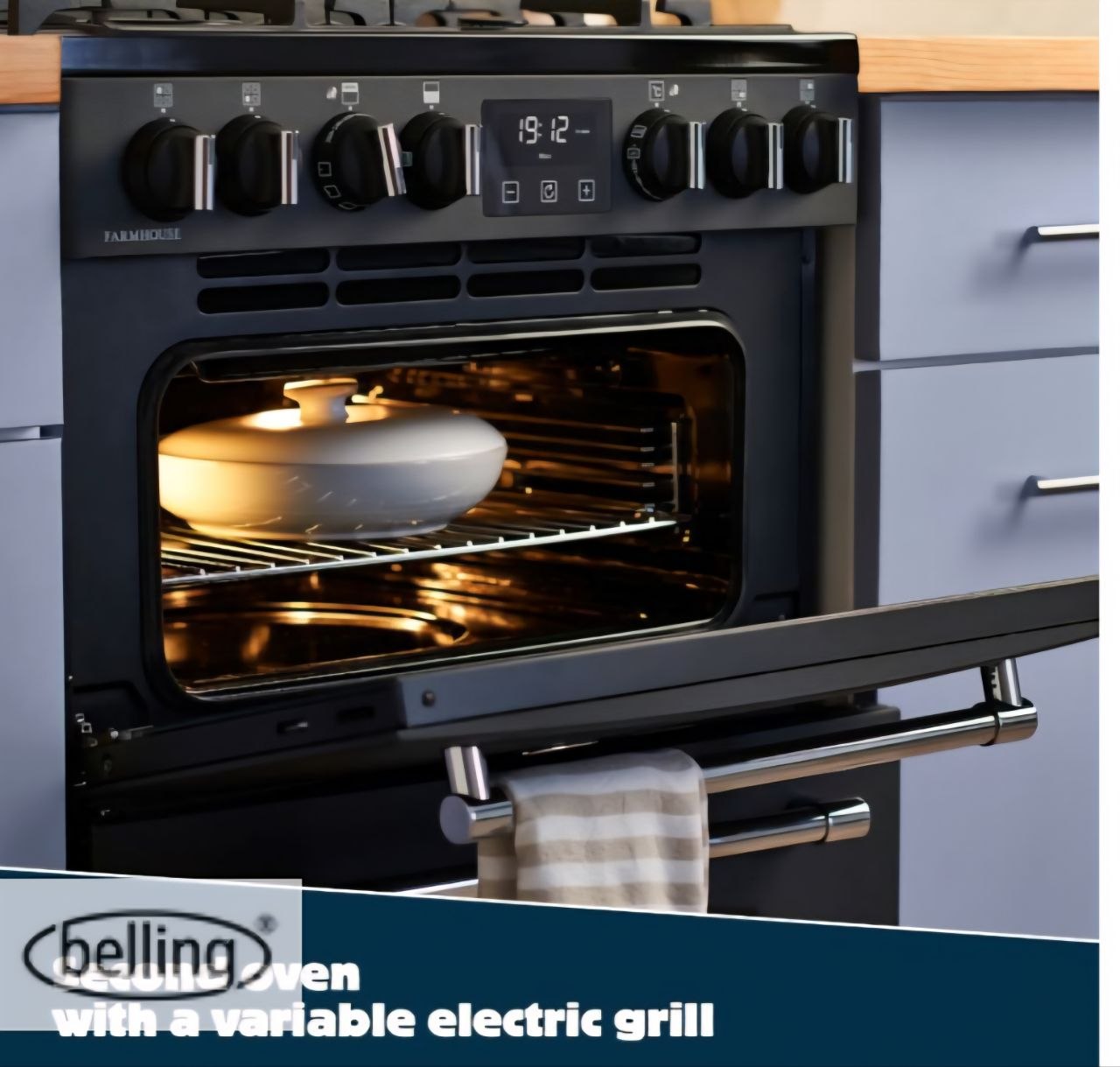 Belling 444411810 Farmhouse 60E 60cm Electric Mini Range Cooker - Black